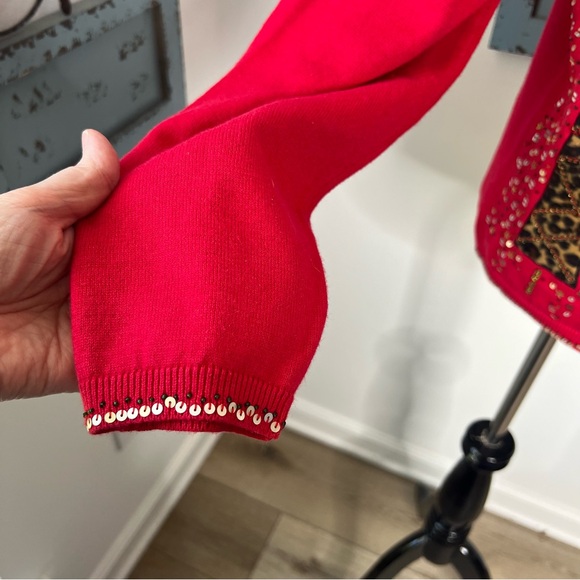The Collective Works of Berek 2 Vintage Red Christmas Tree Long Sleeve Cardigan - Picture 10 of 14